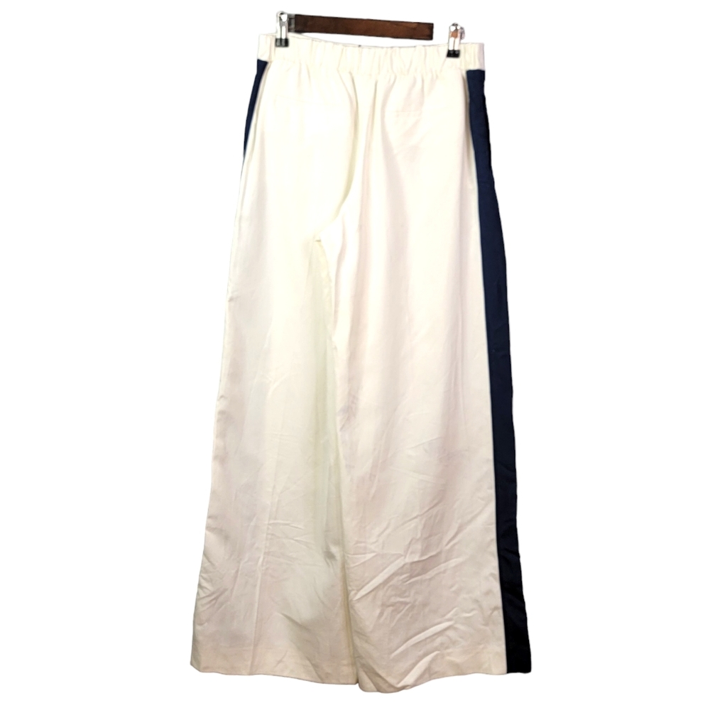 Viktor & Rolf Made in Italy Cotton Silk Blend Designer Palazzo Wide Leg Pants 42 - Picture 3 of 16